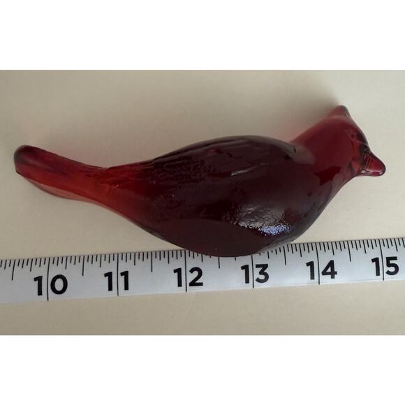 Fenton Cranberry  Bird Figure, Vintage Fenton Bird, Fenton Bird - Picture 5 of 5